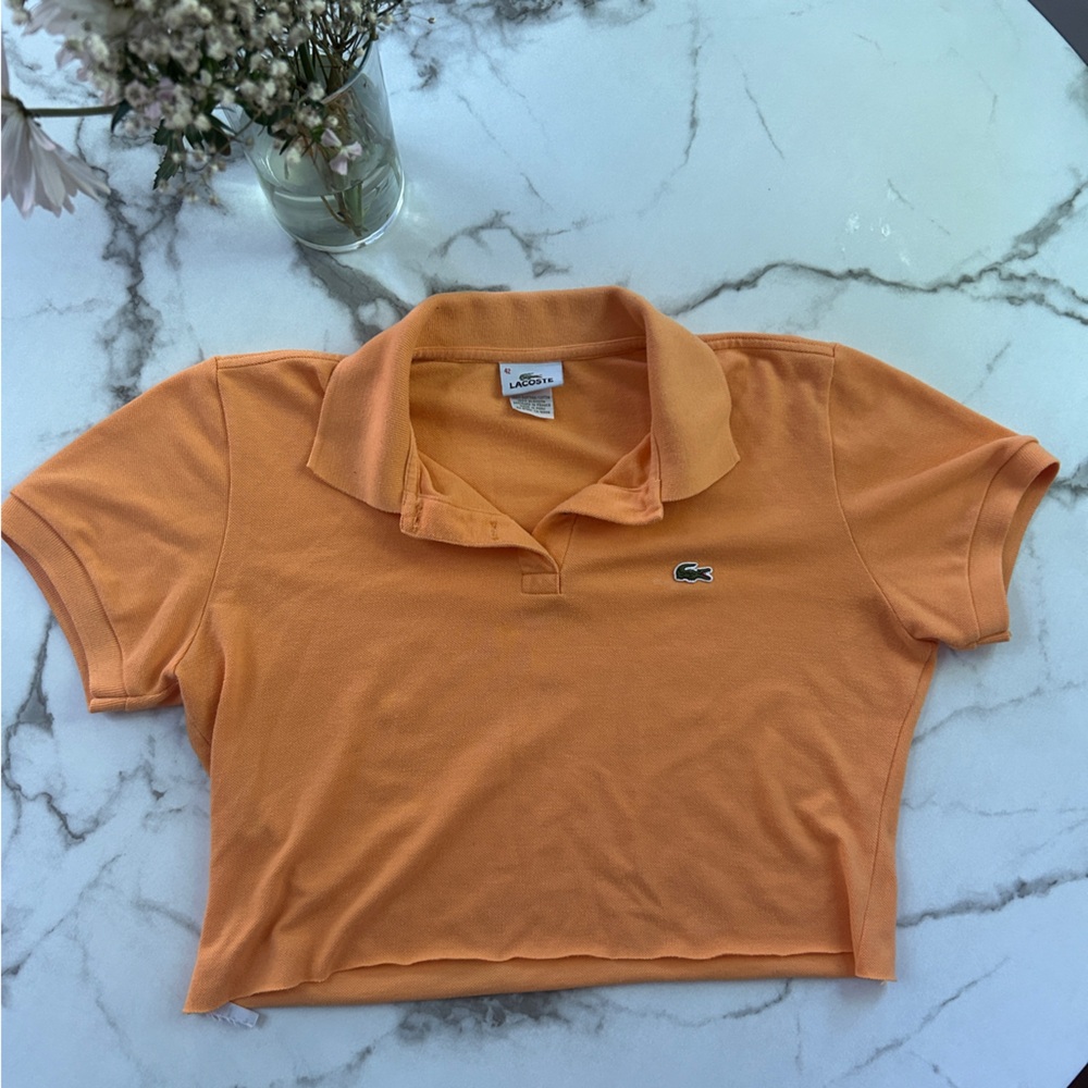 Orange cropped shirt